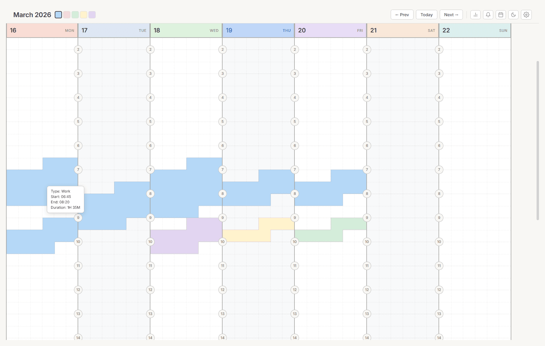 Kiroku hover overlay showing task details and quick actions